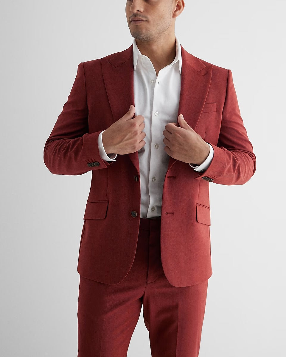 Mens Authentic Red Tuxedo Suit