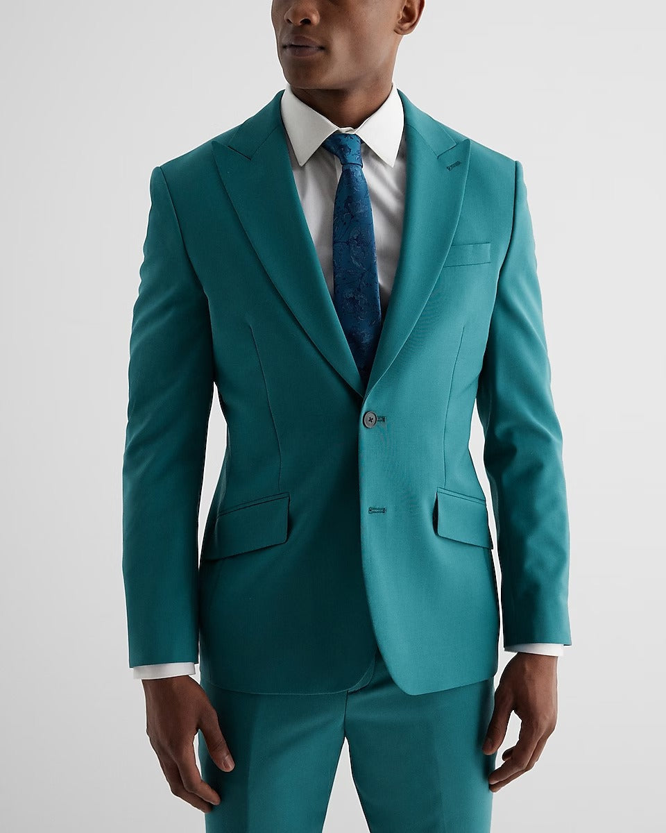 Mens Classy Teal Color Tuxedo Suit