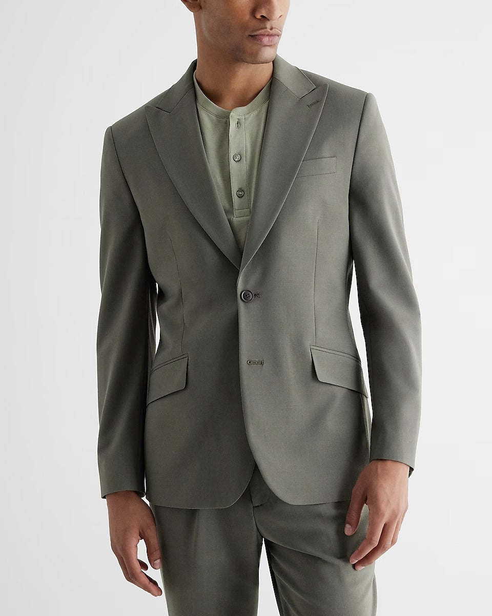 Mens Olive Green Tuxedo Suit