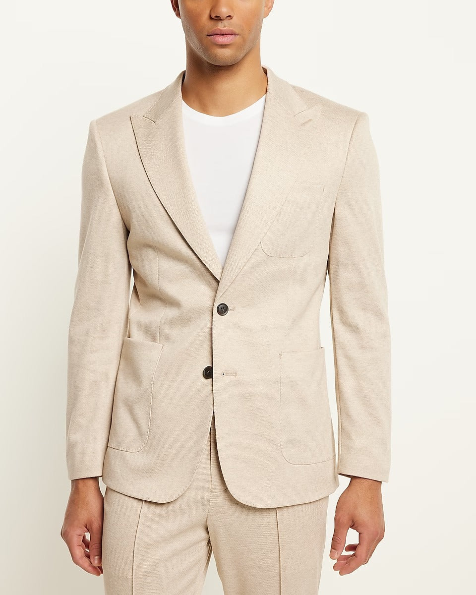 Mens Almond White Tuxedo Suit