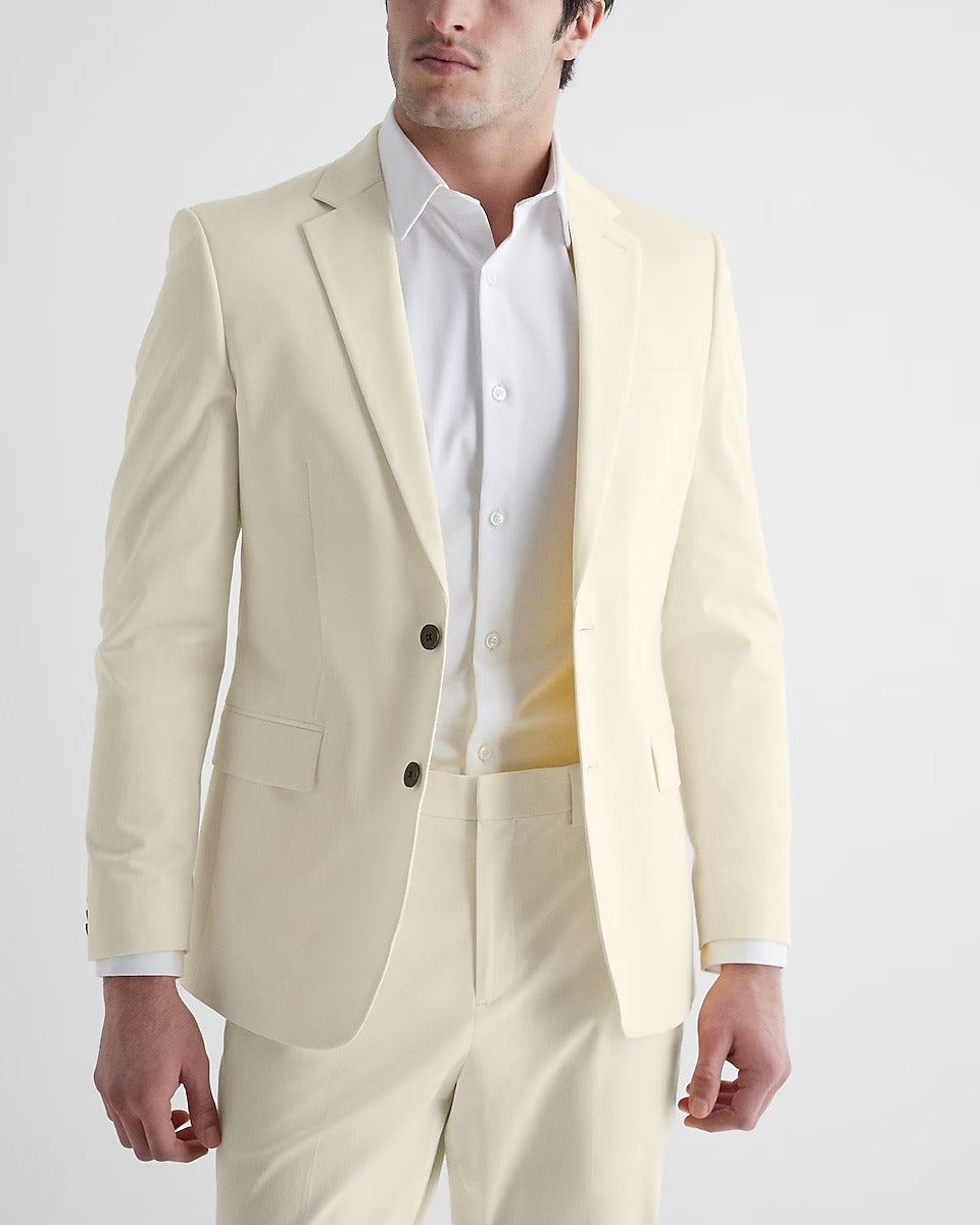 Mens Bright Off White Tuxedo Suit