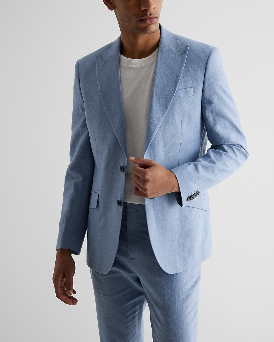 Mens Classic Light Blue Tuxedo Suit