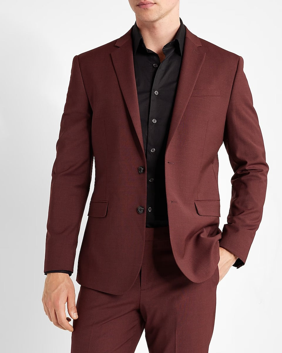 Mens Iconic Maroon Tuxedo Suit
