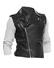 Men’s Cafe Racer Asymmetrical Zipper Vest