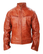 Men's Fashion Brown Genuine Leather Jacket