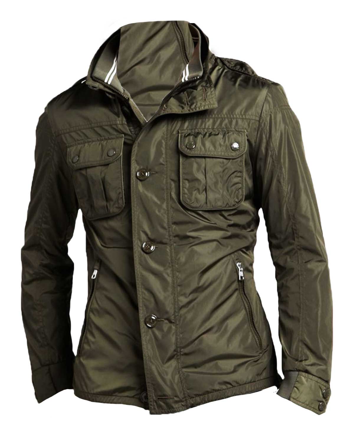 Men’s Military Classic Style Green Field Jacket