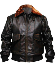 Mens Flying G1 Bomber Leather Jacket