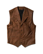Men’s Classic Brown Western Leather Vest
