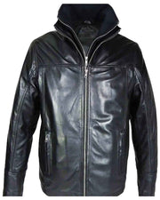 Men's Classic Black Real Leather Jacket