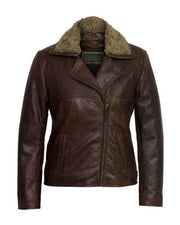 Women’s Brown Leather Flying Jacket