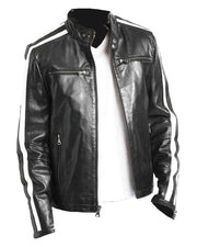 Men's Biker Striped Jacket