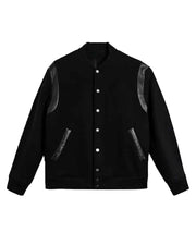 Men’s Classic Black Varsity Jacket