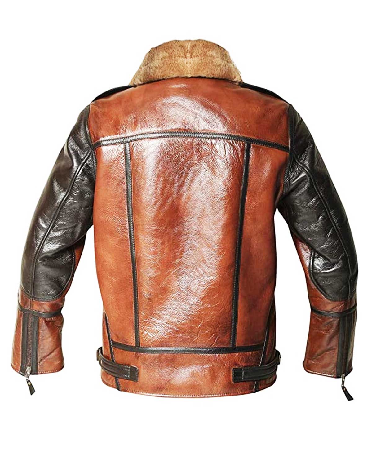 Mens B3 Shearling Aviator Distressed Jacket