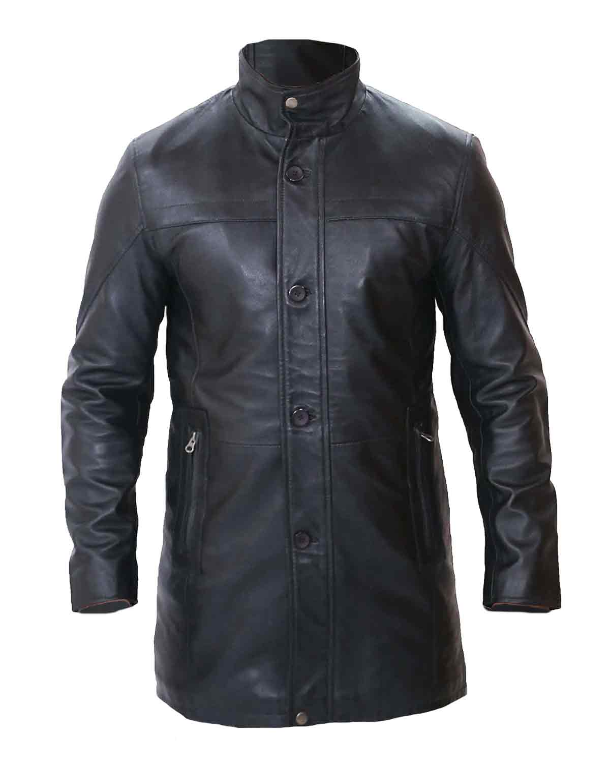 Men's Black Trench Coat