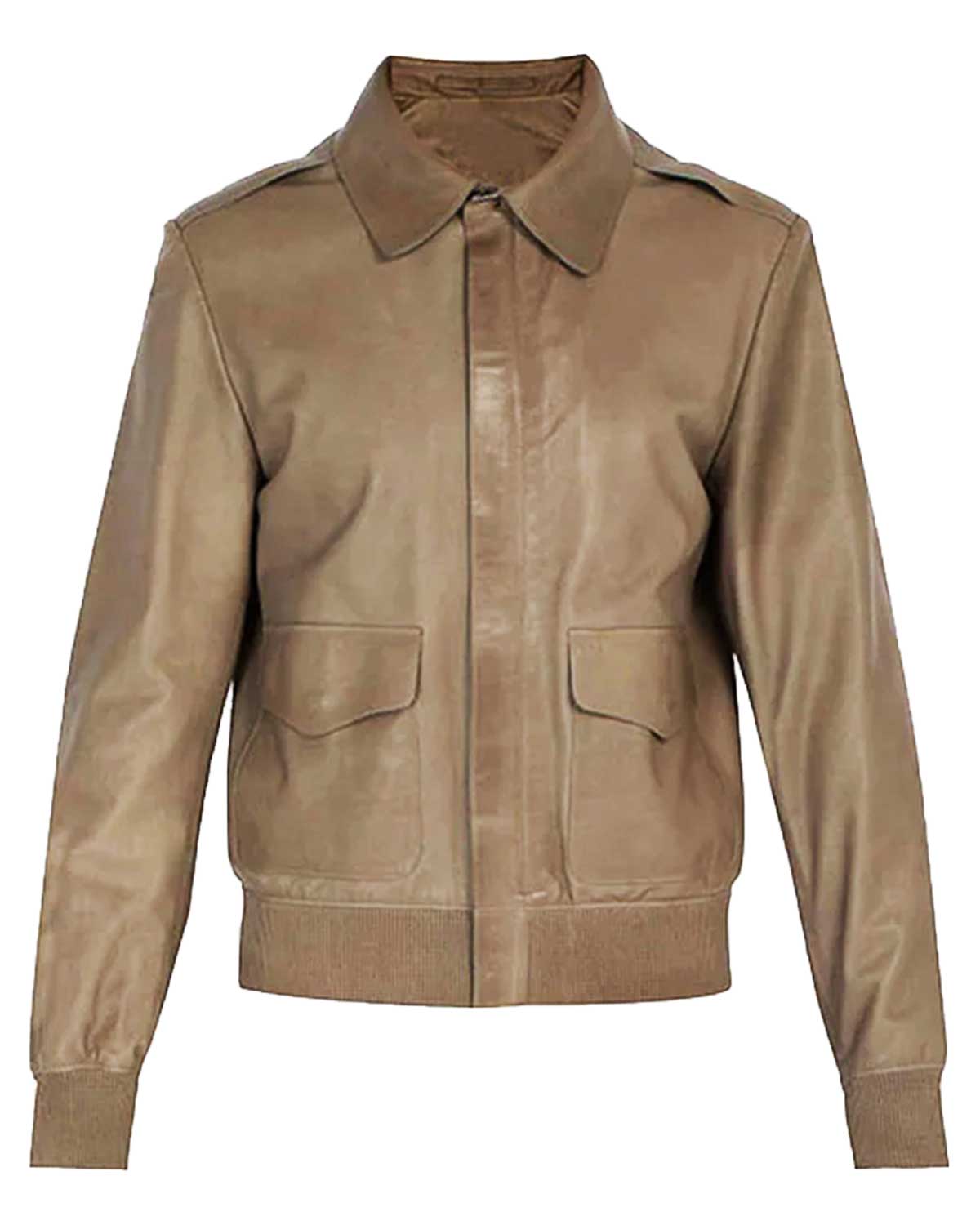 Men's Brown Aviator Bomber Jacket