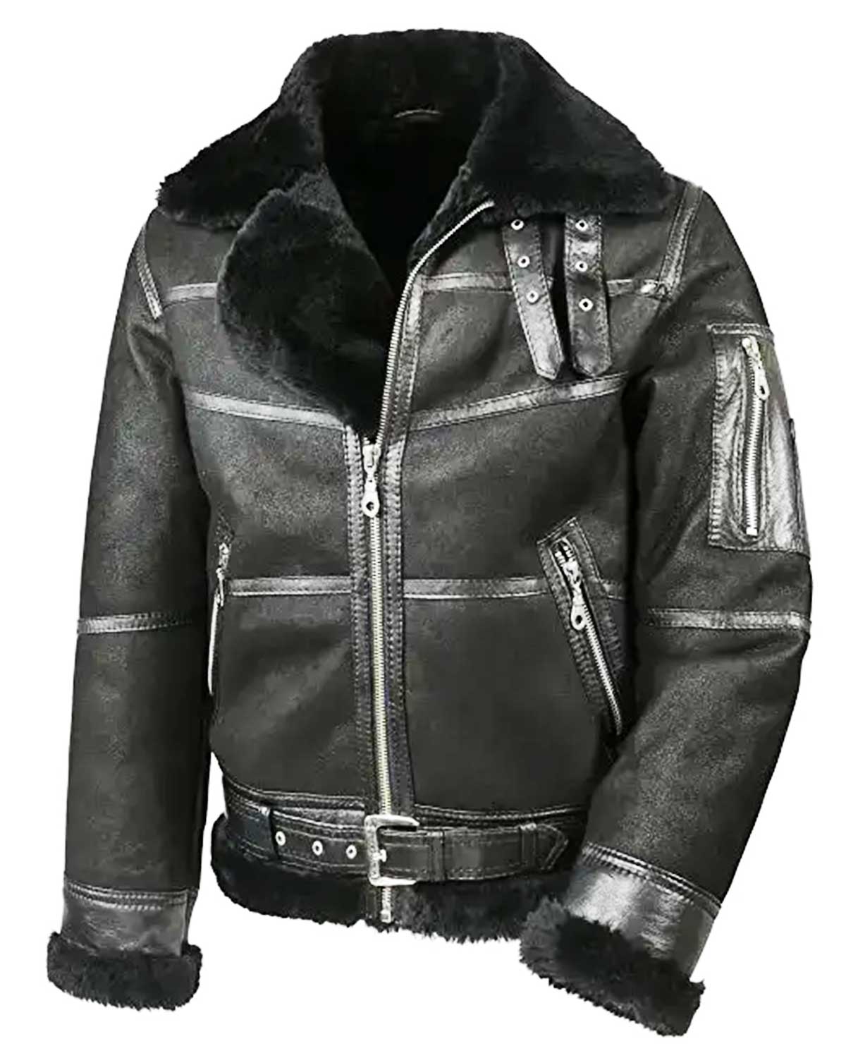 Mens Aviator B16 Sheepskin Shearling Jacket