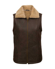 Women’s Brown Sheepskin Gilet
