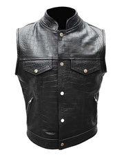 Men’s Motorcycle Alligator Leather Vest