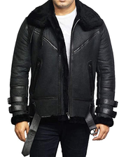 Men's B3 Bomber - RAF Aviator Real Sheepskin Leather Jacket