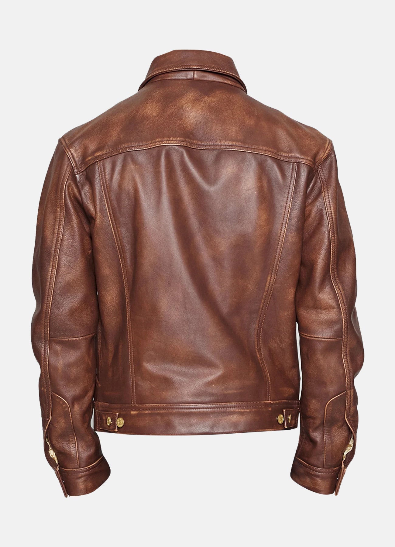 Mens Vintage Style Distressed Leather Jacket