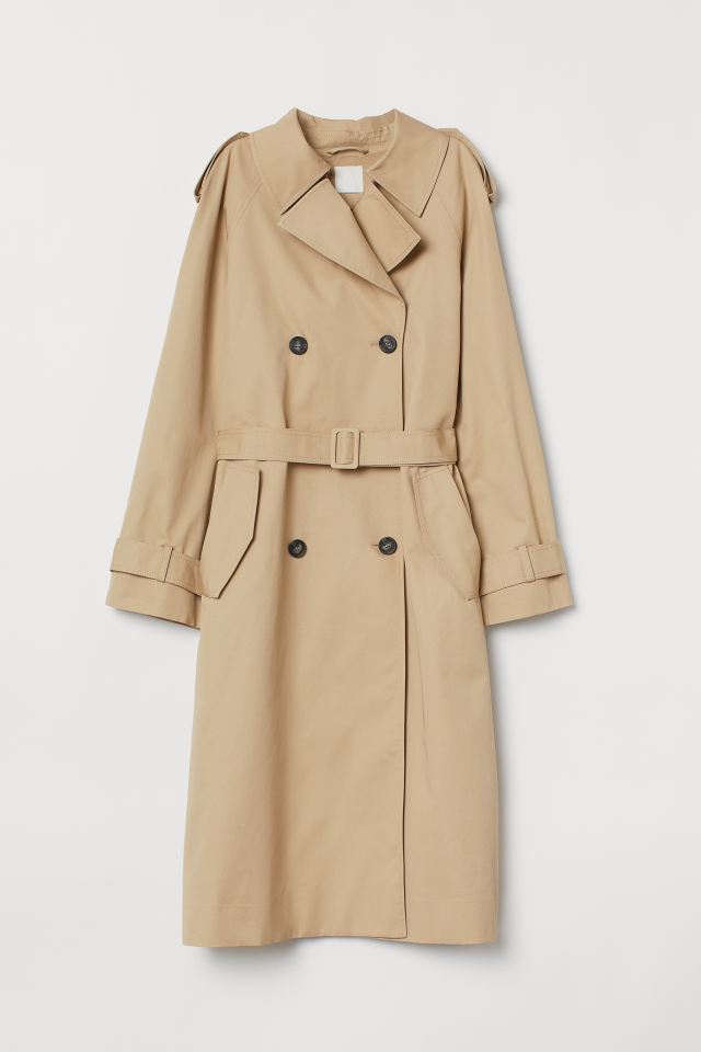 Women Modern Double Breasted Trench Coat