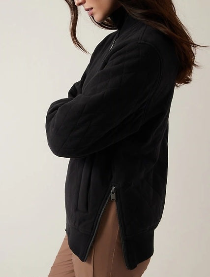 Women Retroplush Bomber Jacket