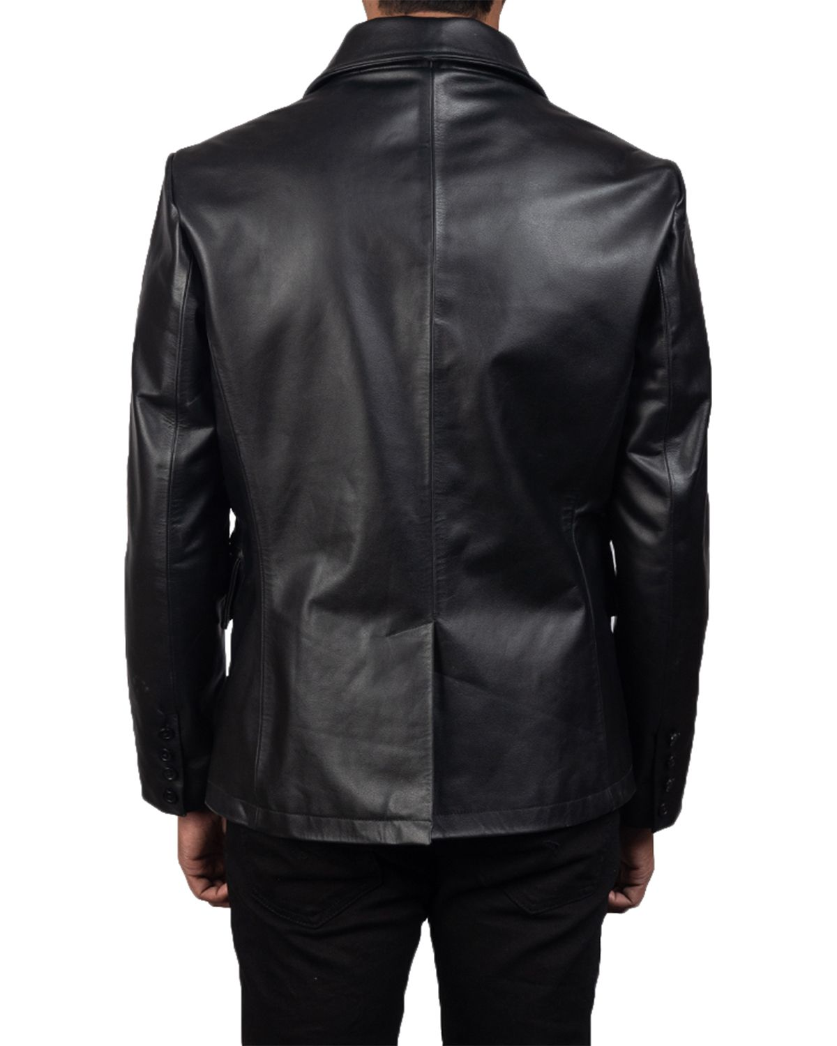 Men's Naval Real Leather Peacoat