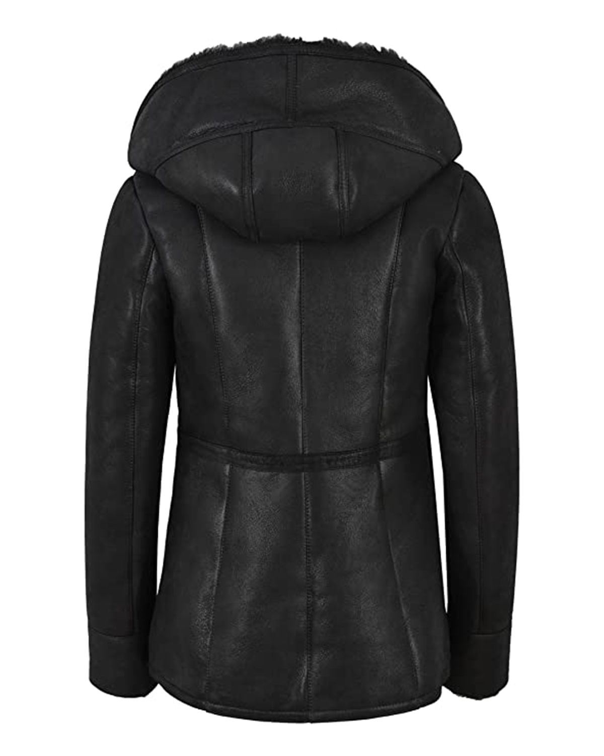 Women's Hooded Fur Shearling Long Jacket