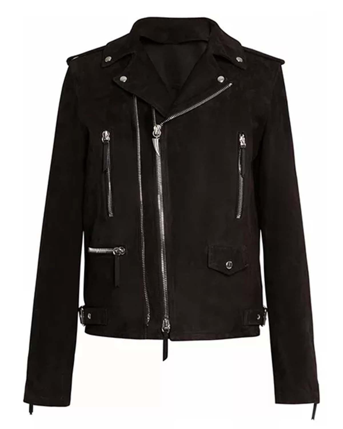 Mens Suede Motorcycle Jacket