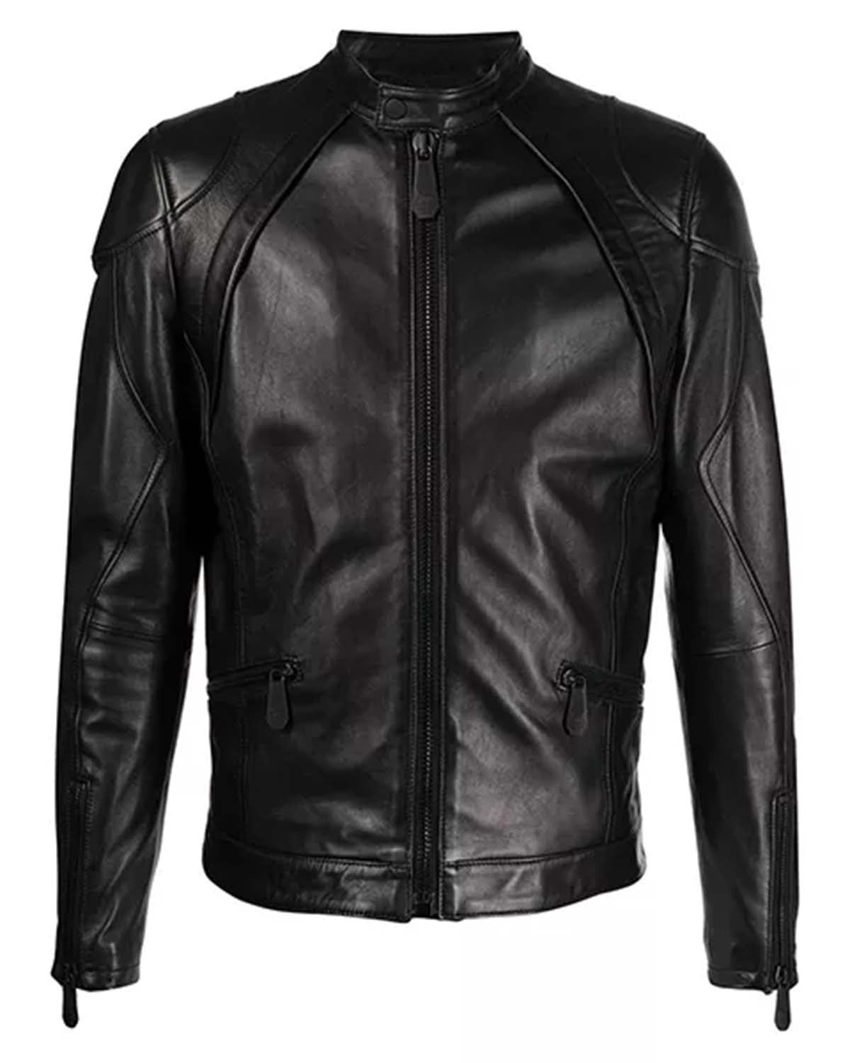 Mens Black Moto Leather Jacket