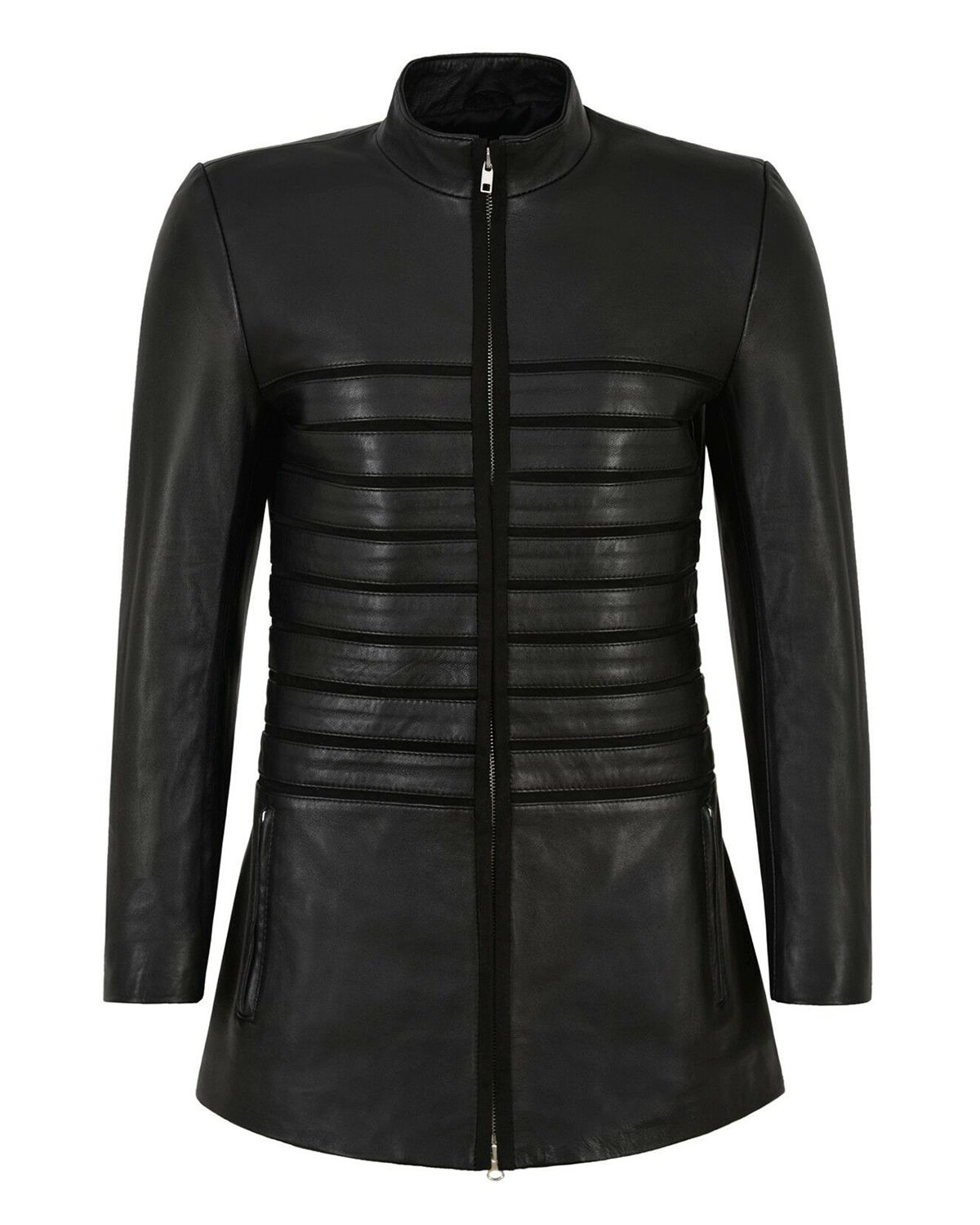 Women's 3/4 Black Real Leather Jacket
