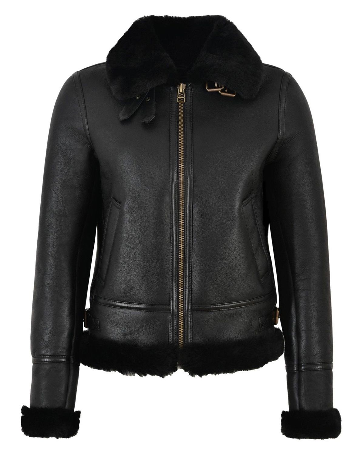 Women's RAF B3 Flying Bomber Aviator Style Leather Jacket
