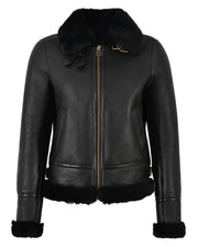 Women's RAF B3 Flying Bomber Aviator Style Leather Jacket