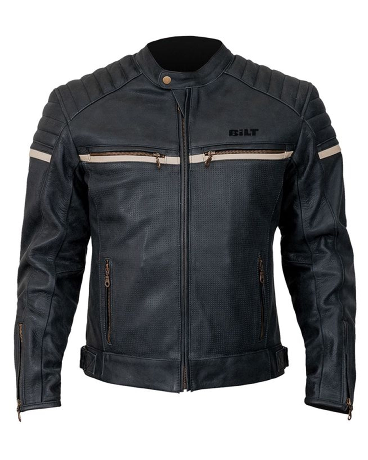 Mens Black Motorcycle Vintage Leather Jacket