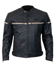 Mens Black Motorcycle Vintage Leather Jacket
