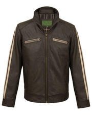 Mens Brown Biker Leather Jacket