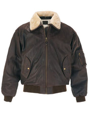 Mens A-2 Brown Leather Bomber Jacket