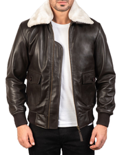Men's G-1 Bomber Real Sheepskin Leather Jacket