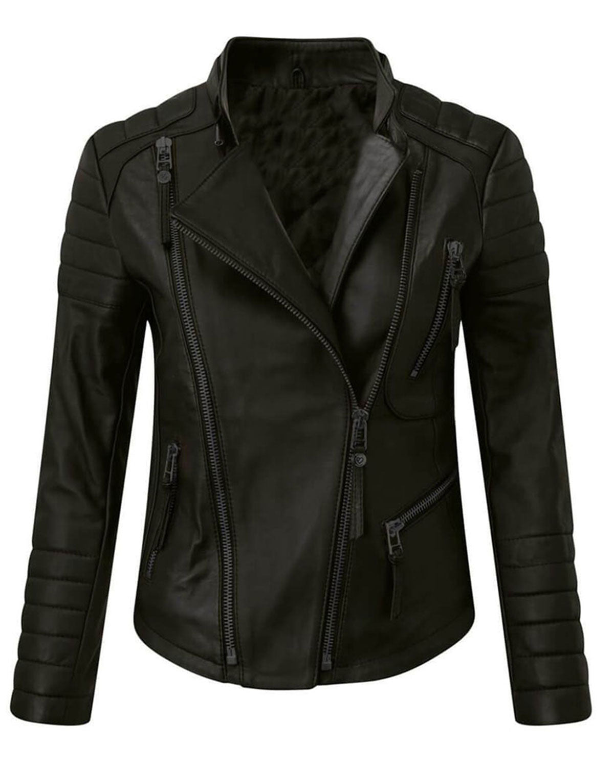 Womens Biker Stylish Leather Jacket