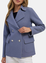 Womens Wild Blue Suede Leather Jacket