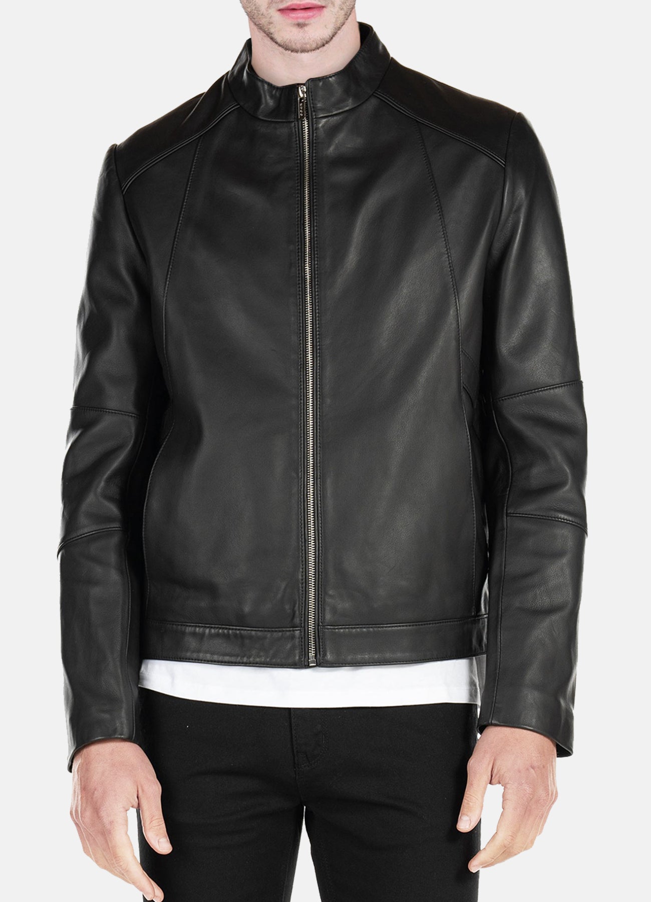 Mens Black Iconic Lambskin Leather Jacket