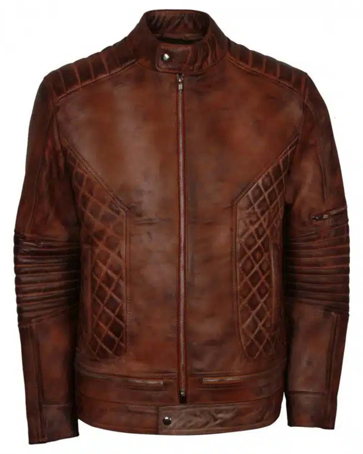 Brown Distressed Iconic Vintage Leather Jacket