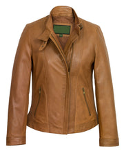 Women’s Tan Leather Jacket
