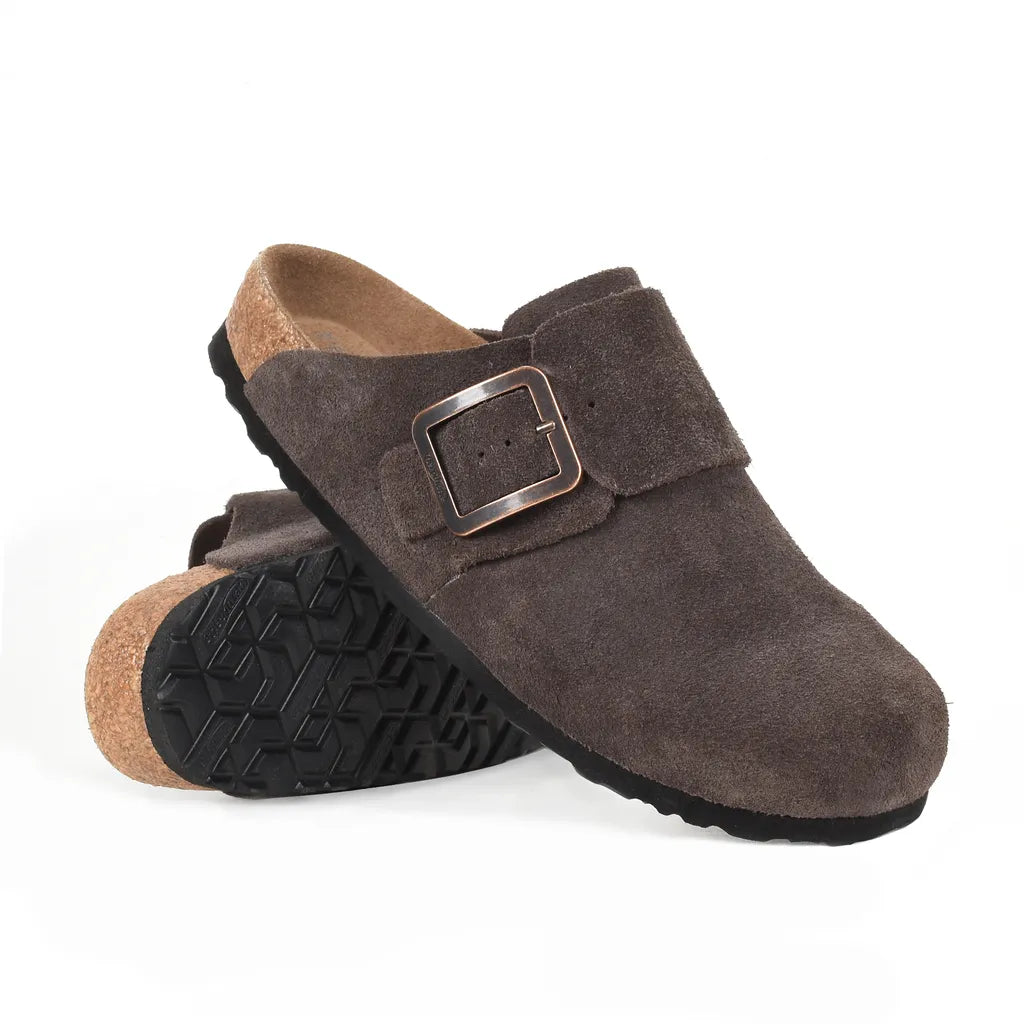 Women’s Orthopaedic Genuine Suede Leather Clogs with Arch Support