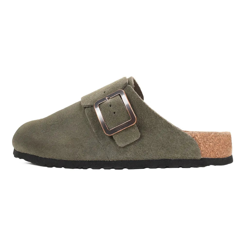 Women’s Orthopaedic Genuine Suede Leather Clogs with Arch Support